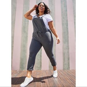 Torrid Grey Fleece Overalls/ Size 14